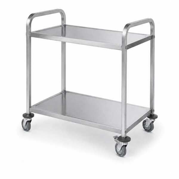 Hendi Serveerwagen | smal | geschroefd | HENDI | Zilver | 745x398x(H)810mm (H809648)