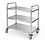 Hendi Serveerwagen | smal | geschroefd | HENDI | Zilver | 745x398x(H)810mm (H809655)