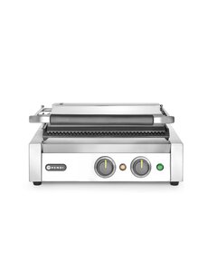 Hendi Contactgrill Panini | HENDI | Zilver | 220-240V/2200W | 430x375x(H)216mm