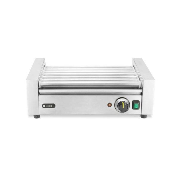 Hendi Worstenroller grill | 1 zone | HENDI | Zilver | 230V/620W | 566x375x(H)192mm