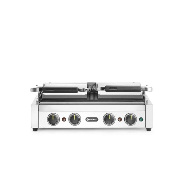 Hendi Contactgrill | dubbele grill met timer | HENDI | Zilver | 220-240V/3600W