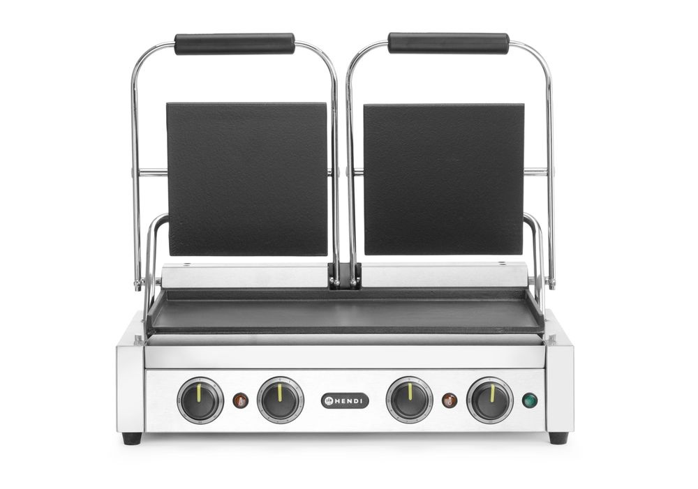 Hendi Contactgrill | dubbele grill met timer | HENDI | Zilver | 220-240V/3600W, foto 3 van 5