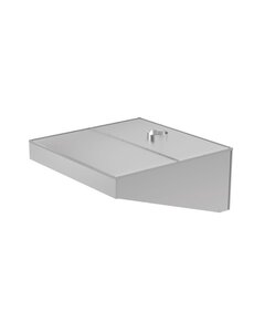 Hendi Afzuigkap | schuin | wandgemonteerd | geschroefd | HENDI | Zilver | 1200x1000x(H)450mm