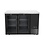 Hendi/Arktic Bar koelwerkbank | glazen deuren | Arktic | 4 planken | 283L | Zwart (H241325)