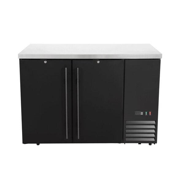 Hendi/Arktic Bar koelwerkbank | dichte deuren | Arktic | 4 planken | 283L | Zwart (H241387)