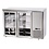Hendi/Arktic Bar koelwerkbank | glazen deuren | Arktic | 4 planken | 283L | Zilver | 230V/185W