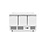 Hendi/Arktic Koelwerkbank | 3 deuren | Arktic | 254L | Zilver | 230V/220W