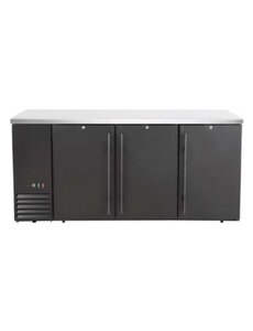 Hendi/Arktic Bar koelwerkbank | dichte deuren | Arktic | 6 planken | 493L | Zwart (H241417)