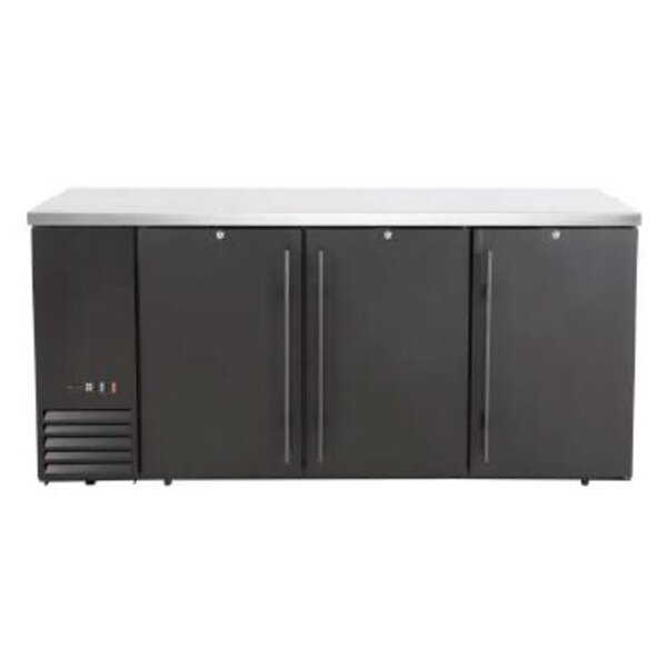 Hendi/Arktic Bar koelwerkbank | dichte deuren | Arktic | 6 planken | 493L | Zwart (H241417)