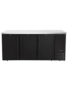 Hendi/Arktic Bar koelwerkbank | dichte deuren | Arktic | 6 planken | 493L | Zwart (H241400)