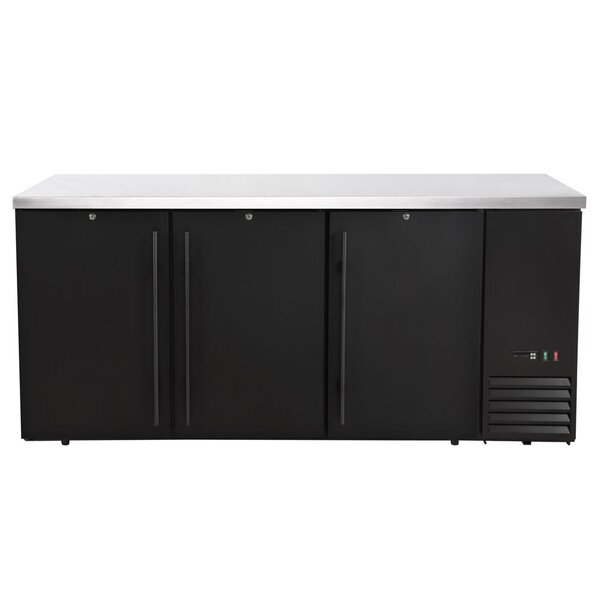 Hendi/Arktic Bar koelwerkbank | dichte deuren | Arktic | 6 planken | 493L | Zwart (H241400)