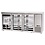 Hendi/Arktic Bar koelwerkbank | glazen deuren | Arktic | 6 planken | 493L | Zilver | 230V/185W