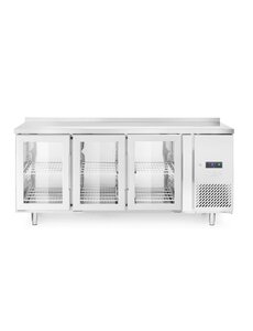 Hendi/Arktic Koelwerkbank 3 glazen deuren | RVS Werkblad | Arktic | 420L | 230V/400W