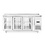 Hendi/Arktic Koelwerkbank 3 glazen deuren | RVS Werkblad | Arktic | 420L | 230V/400W