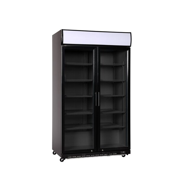 Hendi/Arktic Backbar koelkast | dubbele deur | Arktic | Lichtbak met LED-licht | 827L | Zwart