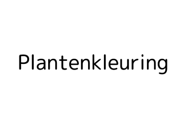 Plantenkleuring