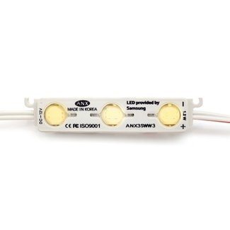 PURPL LED-moduuli 3000K lämmin valkoinen 3x5630 SMD 12V (50 kpl)