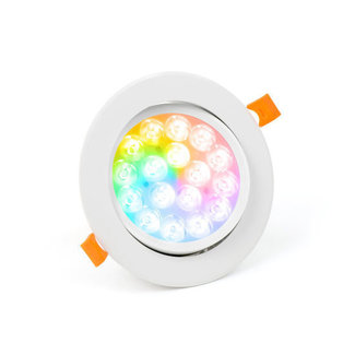 MiBoxer/Mi-Light LED-spotti upotettava 9W RGB+CCT Ø135 mm suunnattava | FUT062