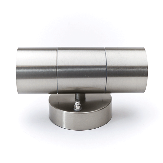 PURPL LED-seinävalaisin GU10-sylinteri | Tupla | Hopea | IP44