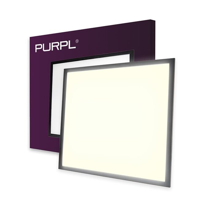 PURPL Svart LED-paneeli - 60x60 - 4000K luonnonvalkoinen - 25W - 3125 LM - Premium