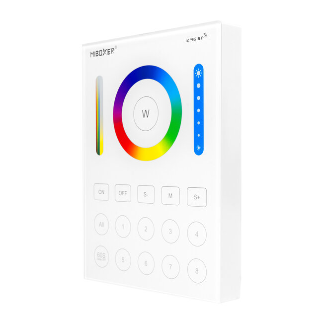 MiBoxer/Mi-Light seinäsäädin RGB+CCT 8 zone
