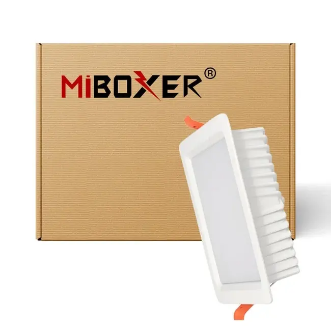 MiBoxer/Mi-Light LED-alasvalo 9W RGB+CCT 120 mm neliö WiFi IP44 | FUT064
