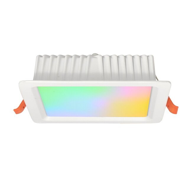 MiBoxer/Mi-Light LED-alasvalo 9W RGB+CCT 120 mm neliö WiFi IP44 | FUT064