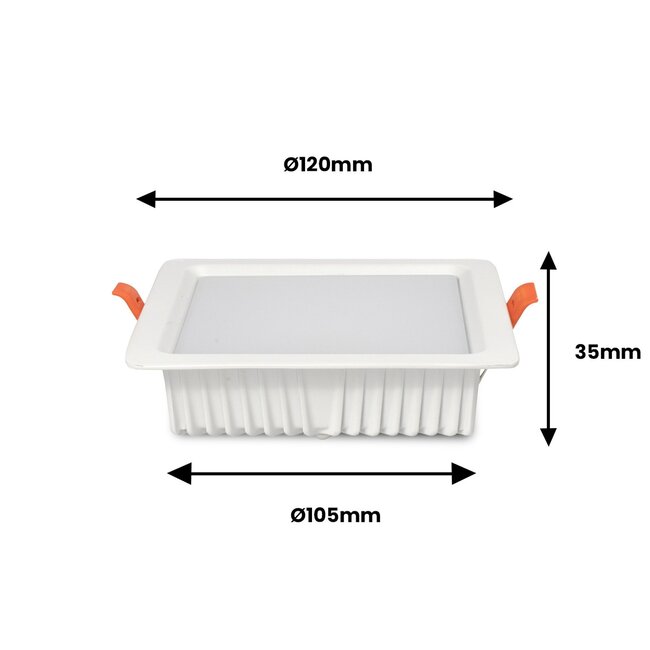 MiBoxer/Mi-Light LED-alasvalo 9W RGB+CCT 120 mm neliö WiFi IP44 | FUT064