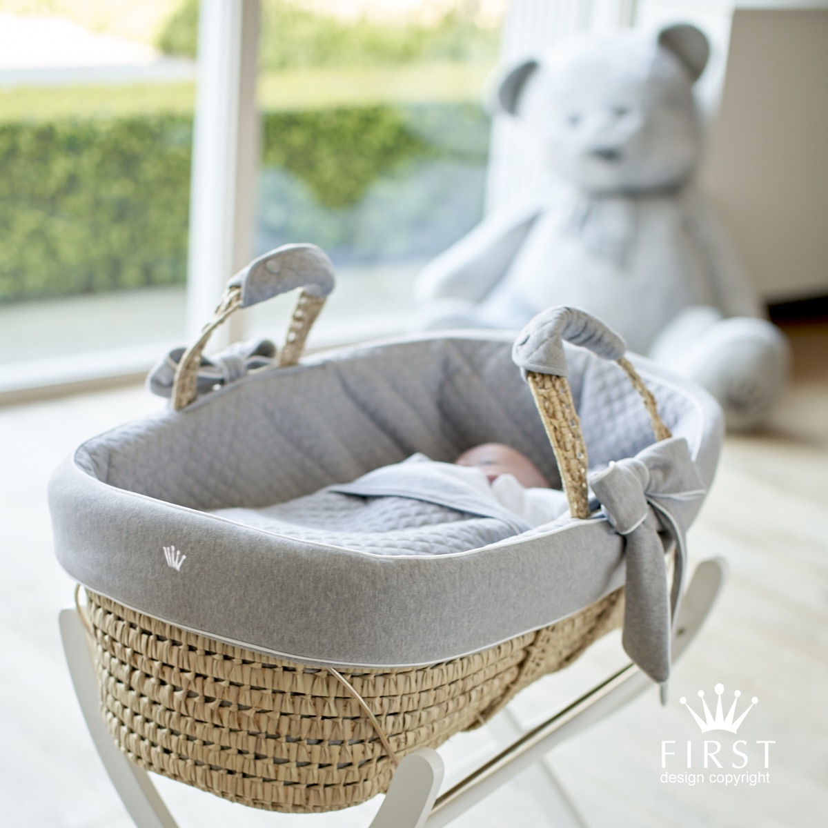 First Moses Basket Endless Grey Lolly Pop Kindermode