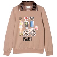 Fendi Sweater met logo kraag Sweater met logo kraag