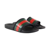 Gucci Slides with Web detail Slides with Web detail