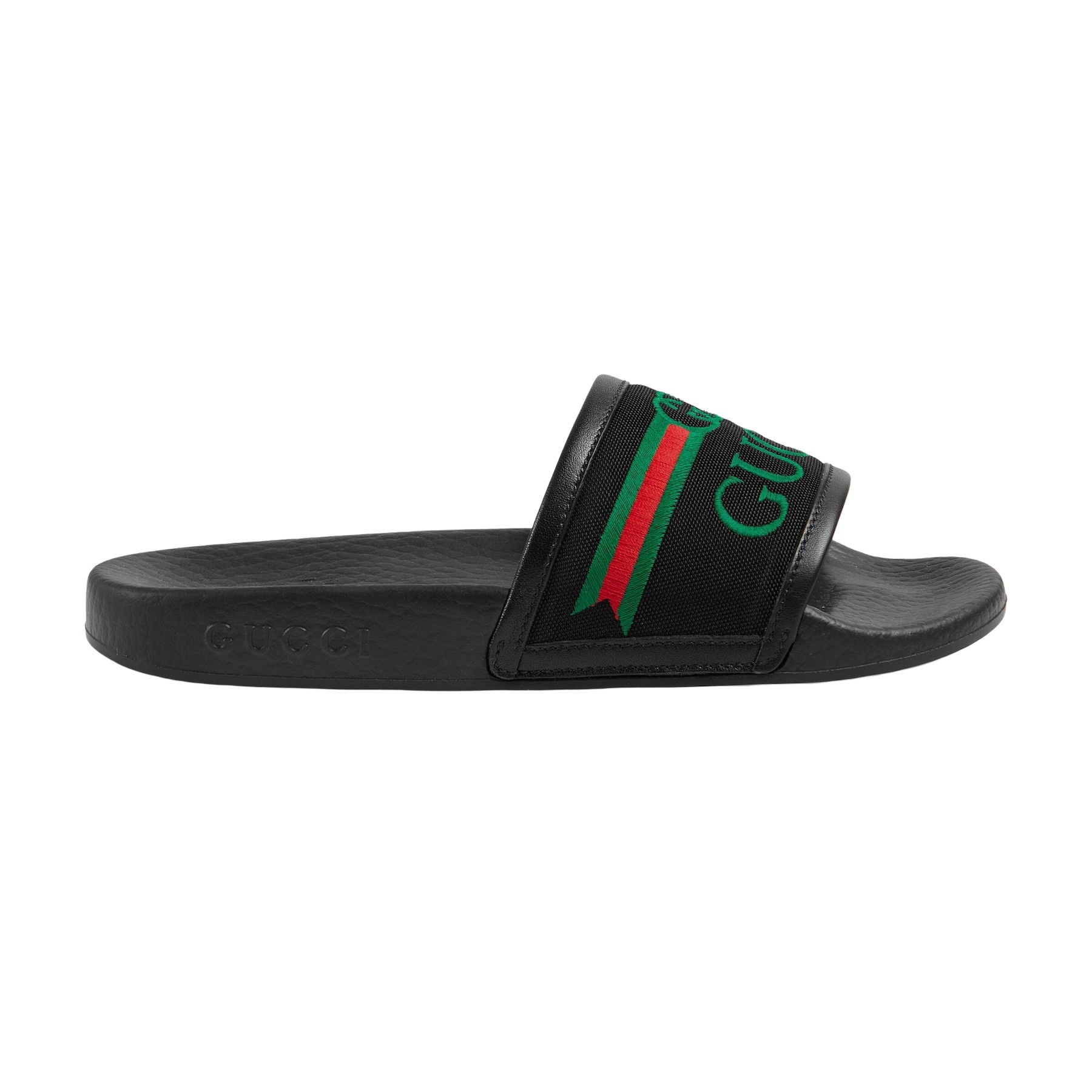 Gucci Unisex Slippers Met Logo - Zwart @ SneakerStad