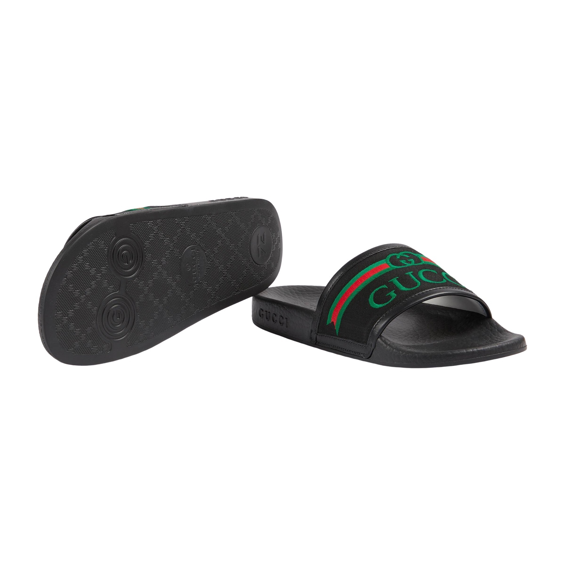 Gucci zwarte slippers met logo - Lolly Pop Kindermode