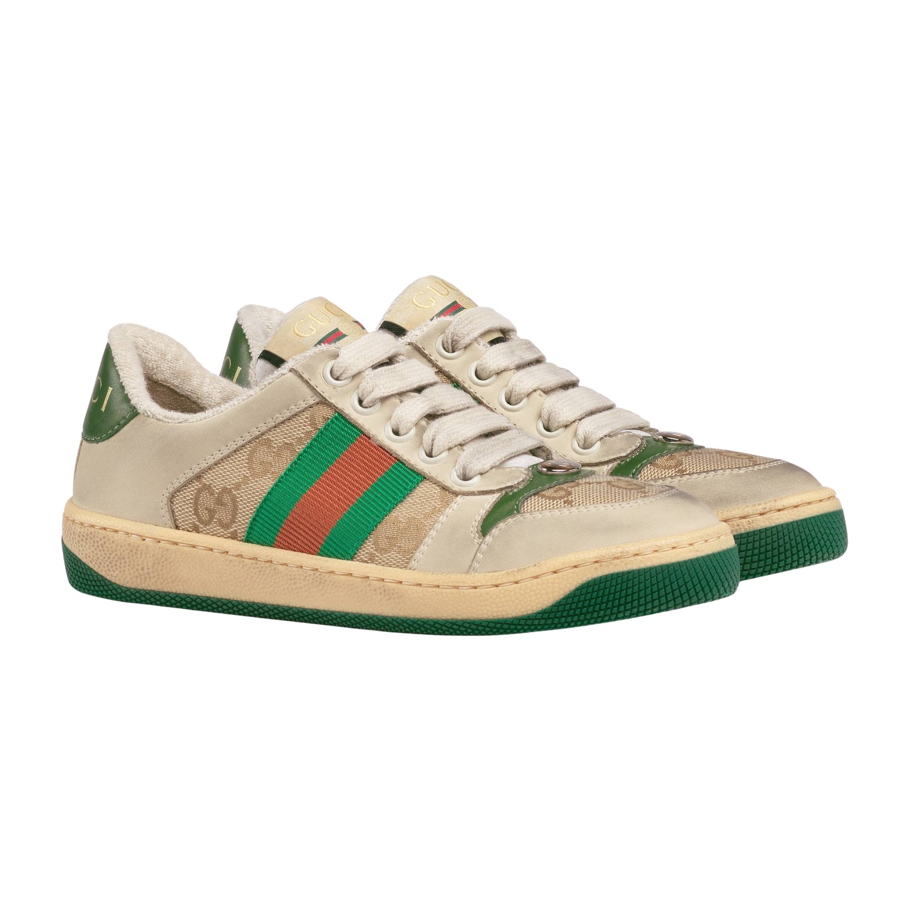 Gucci ace fake/not print sneakers beige - Vind je in Sneakerstad