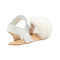Babywalker Leather sandals with faux fur Leather sandals with faux fur