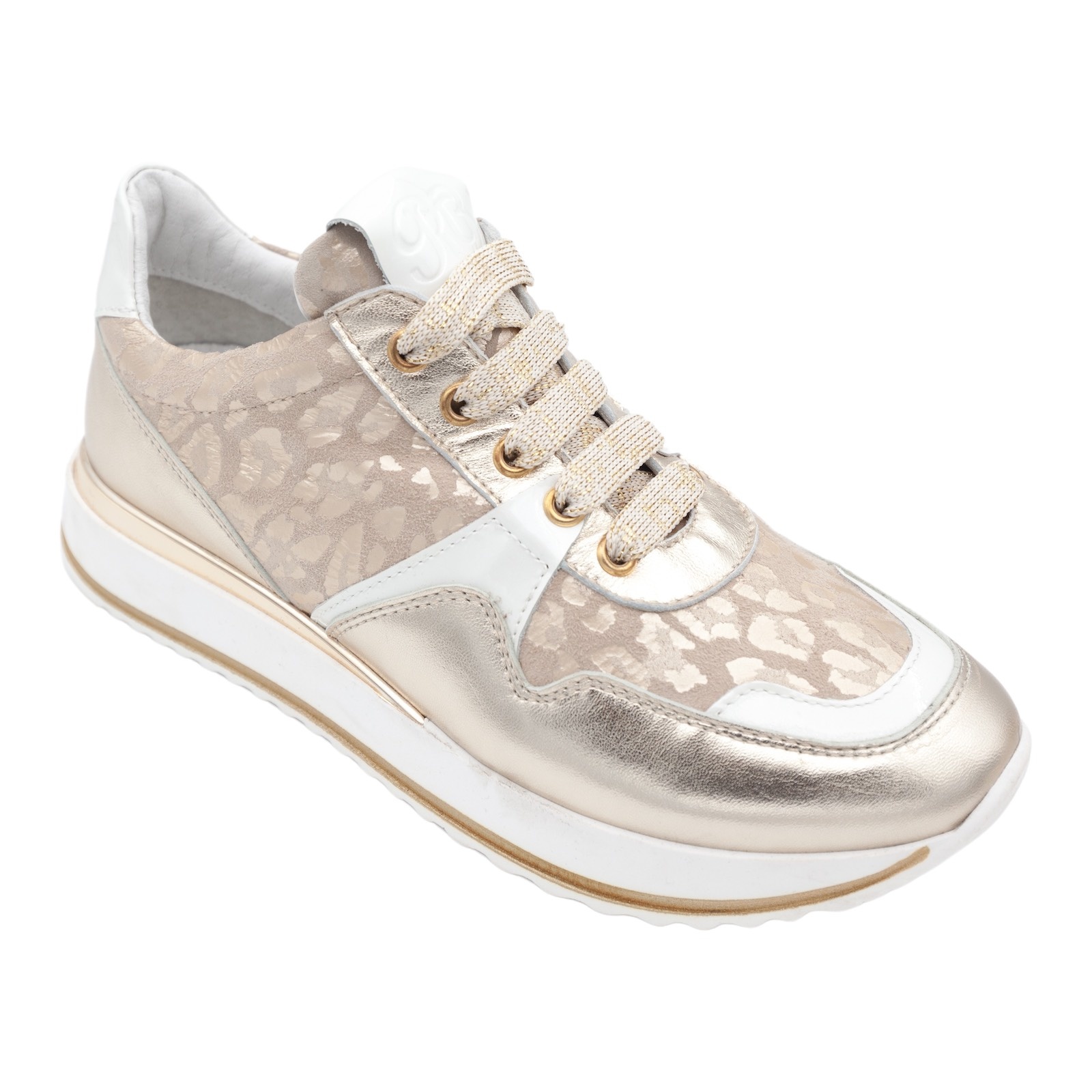 Rtb sneakers met gouden panter print - Lolly Pop Kindermode