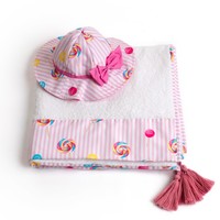 Meia Pata Hat with lollypop print Hat with lollypop print