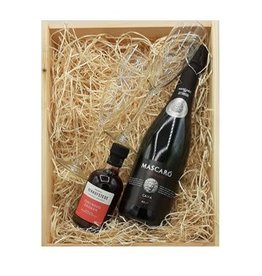 Geschenkkist Cava & glazen & Edelweiss Kriek