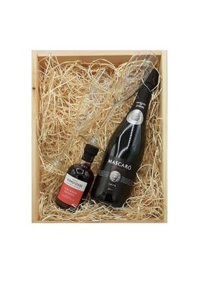 Geschenkkist Cava & glazen & Edelweiss Kriek