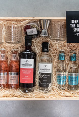 Geschenkkist Edelweiss Gin, Kriek, Tonic, Glazen & barmateriaal