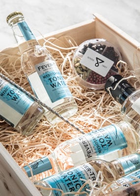 Geschenkkist Edelweiss Gin Tonic, kruiden & barlepel