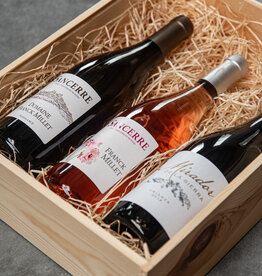 Geschenkkist met 3 fl wijn - wit, rosé, rood