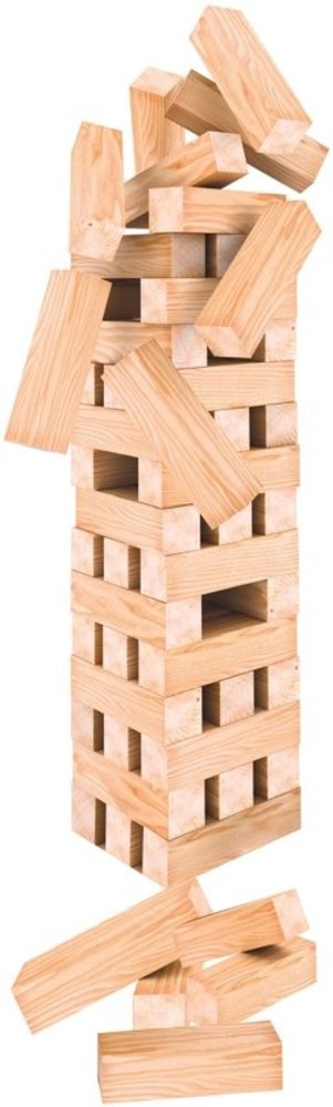 Relaxwonen Outdoor Games Stapeltoren XXL - hout - 60 delig Relaxwonen Outdoor Games Stapeltoren XXL - hout - 60 delig