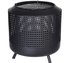 Relaxwonen - Vuurkorf - BBQ - Dubbel Plezier - Tuin - Zomer - Zwart - 50x50x51cm Relaxwonen - Vuurkorf - BBQ - Dubbel Plezier - Tuin - Zomer - Zwart - 50x50x51cm