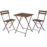 Relaxwonen Relaxwonen - Bistro set - Tuinset - Tuintafel en stoelen - Zwart - Metaal - Hout Relaxwonen Relaxwonen - Bistro set - Tuinset - Tuintafel en stoelen - Zwart - Metaal - Hout