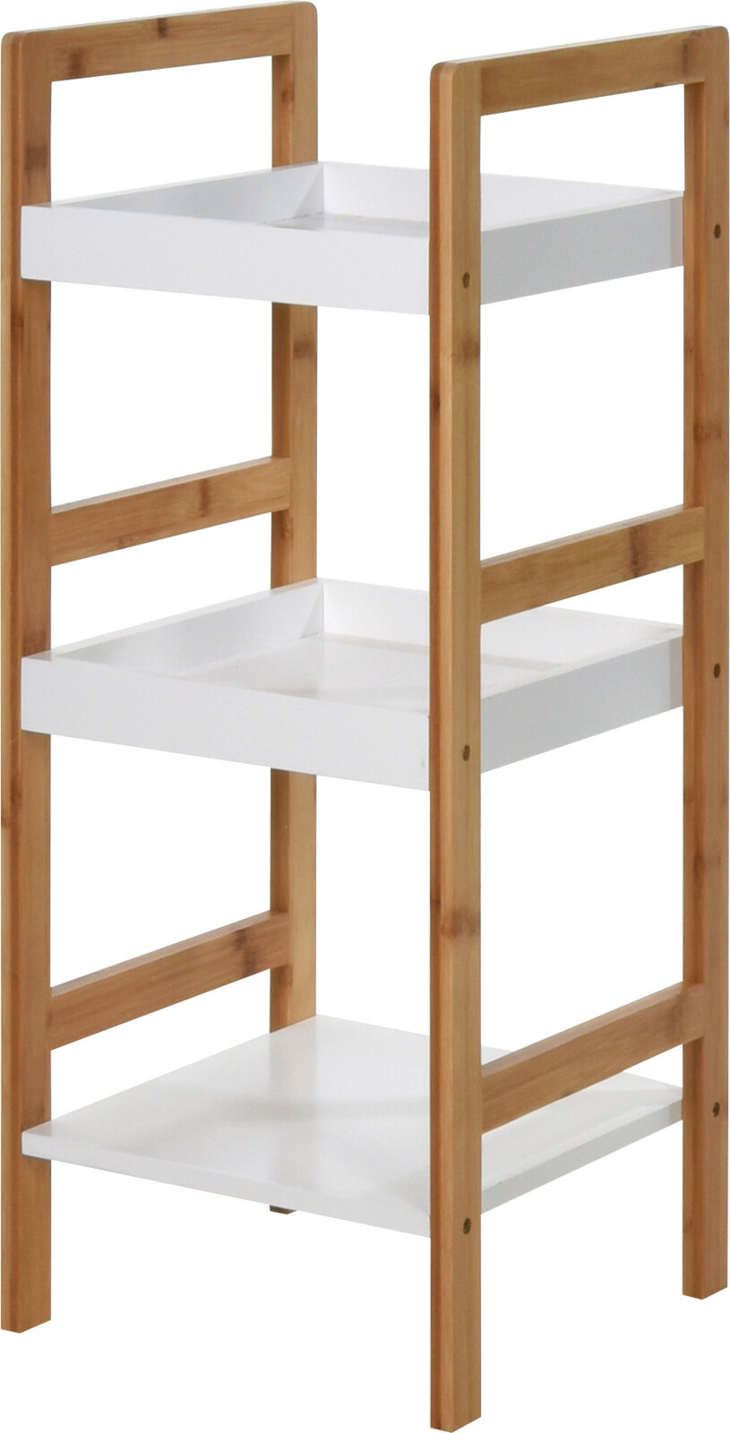 Relaxdays badkamerrek, 4 vakken, ladderrek voor badkamer, MDF & grenen, open, HBD: 98,5 x 34,5 x 36 cm, wit Relaxdays badkamerrek, 4 vakken, ladderrek voor badkamer, MDF & grenen, open, HBD: 98,5 x 34,5 x 36 cm, wit