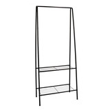 Relaxwonen - Kledingrek - Zwart - met 2 planken voor schoenen - Snel & makkelijk neer te zetten Relaxwonen - Kledingrek - Zwart - met 2 planken voor schoenen - Snel & makkelijk neer te zetten