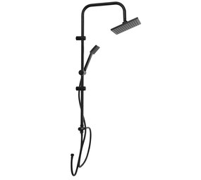 Relaxwonen - Regendouche set zwart met handdouche - Extra stevig Relaxwonen - Regendouche set zwart met handdouche - Extra stevig