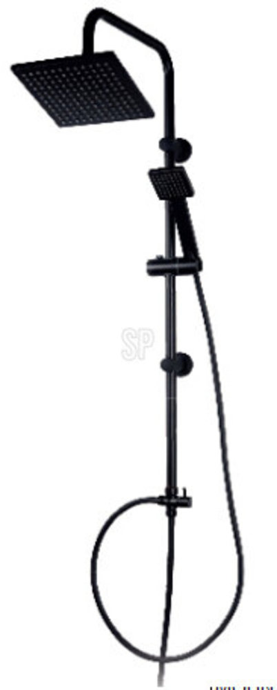 Relaxwonen - Regendouche set zwart met handdouche - Extra stevig Relaxwonen - Regendouche set zwart met handdouche - Extra stevig