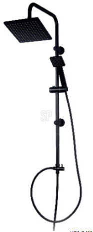 Relaxwonen - Regendouche set zwart met handdouche - Extra stevig Relaxwonen - Regendouche set zwart met handdouche - Extra stevig